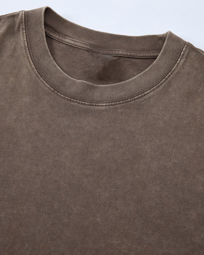 Snow Washed Heavyweight Boxy T-Shirt | LCDEGO Streetwear