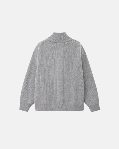 Quarter Zip Up Mock Neck Sweaters | LCDEGO Streetwear
