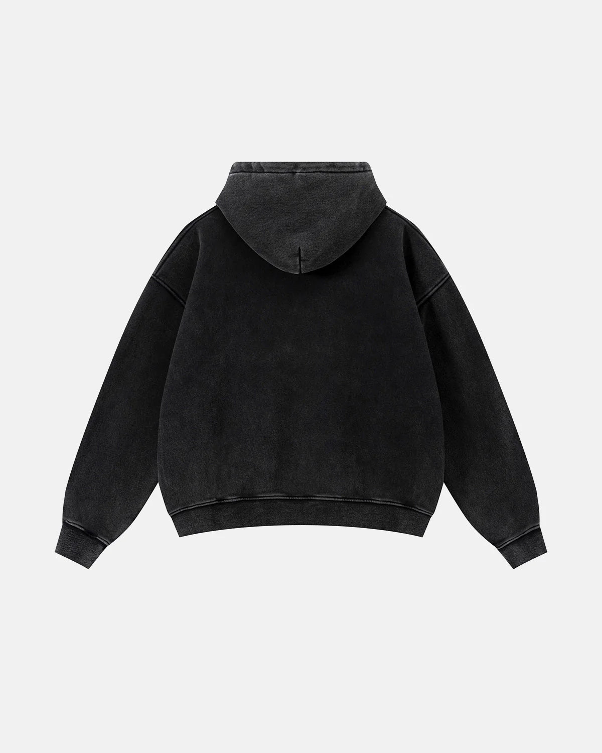 Vintage Washed Fleece Boxy Zip Hoodie | LCDEGO Streetwear