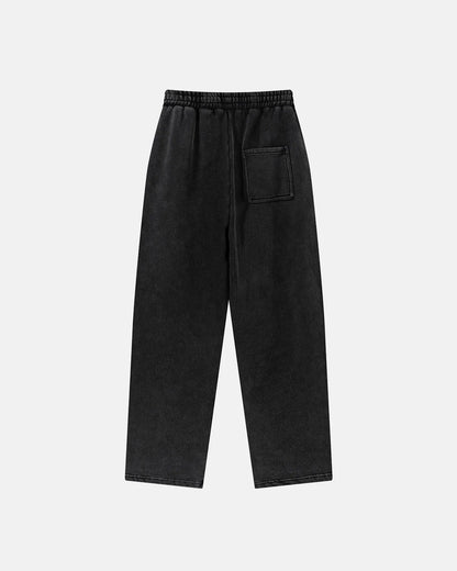 Retro Acid Washed Fleece Straight Leg Joggers | LCDEGO Streetwear