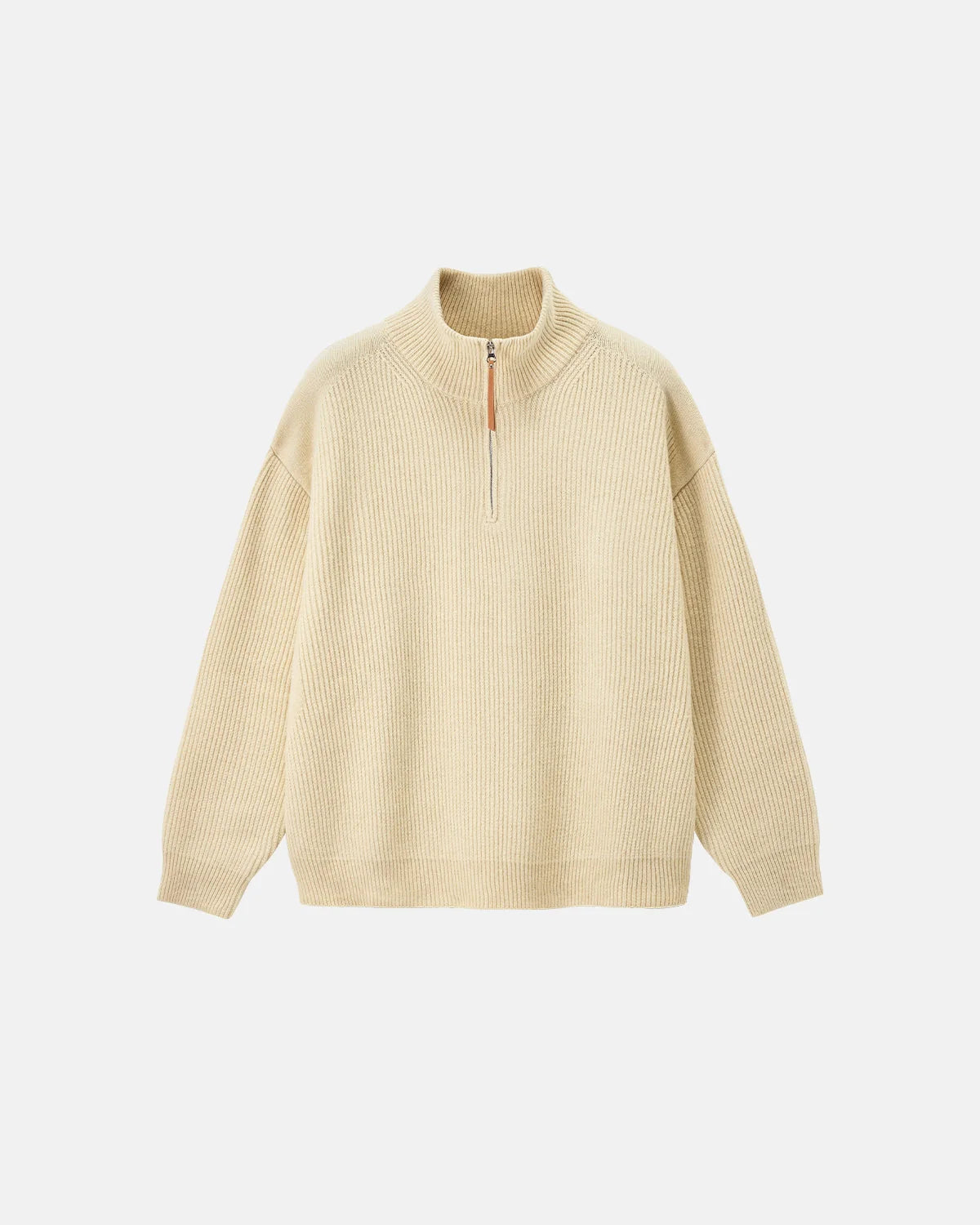 Quarter Zip Up Mock Neck Sweaters | LCDEGO Streetwear
