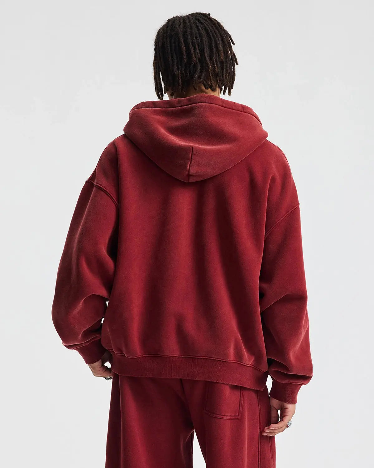 Boxy Fit Acid Washed Fleece Zip Up Hoodies | LCDEGO Streetwear