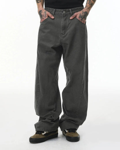 Stitching Flare Baggy Jeans | LCDEGO Streetwear