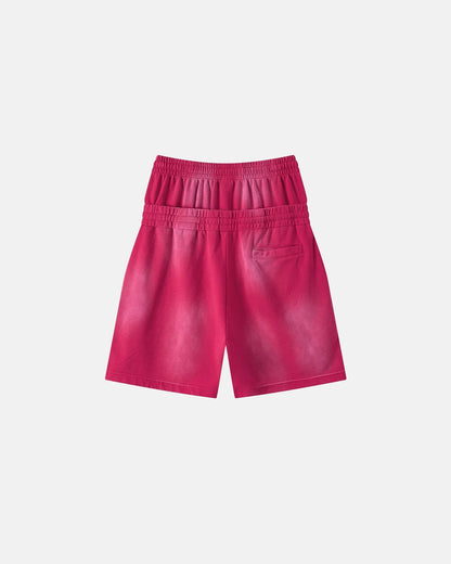 Double Waist Monkey Wash Sweat Shorts | LCDEGO Streetwear