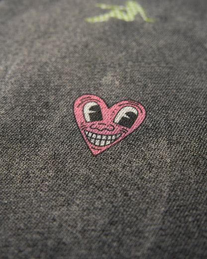 Funny Stickers Distressed Zip Up Hoodies | LCDEGO Streetwear