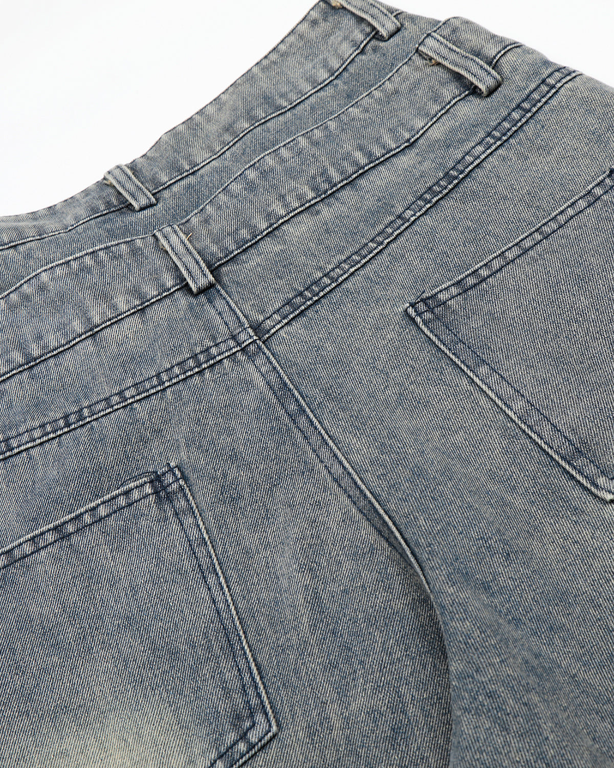 Rhinestone Cross Double Waist Denim Jorts | LCDEGO Streetwear
