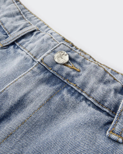 LCDEGO Washed Barrel Baggy Jeans