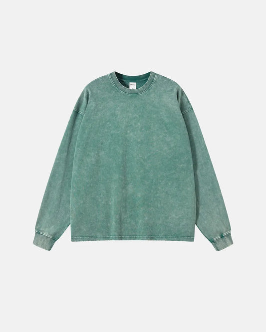 Acid Wash Batik Long Sleeve T-shirts | LCDEGO Streetwear