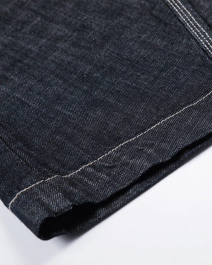Raw Blue Wide Leg Denim Jeans | LCDEGO Streetwear