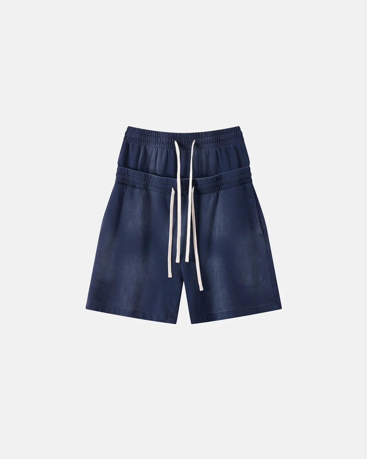 Double Waist Monkey Wash Sweat Shorts | LCDEGO Streetwear