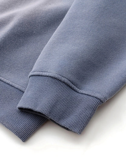 Quarter Zip Up Monkey Washed Sweatshirt | LCDEGO Streetwear