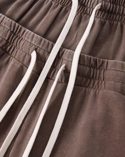 Double Waist Acid Wash Sweat Shorts | LCDEGO Streetwear
