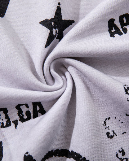 Rhinestone Washed Graphic T-Shirt | LCDEGO Streetwear