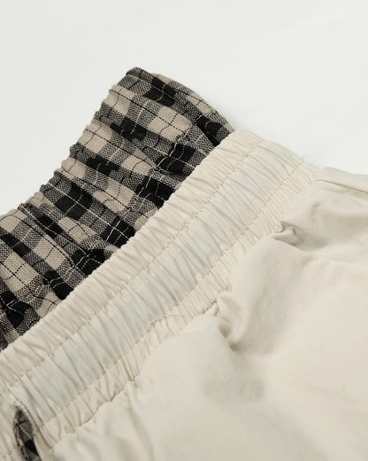 Plaid Double Waist Baggy Track Pants | LCDEGO Streetwear