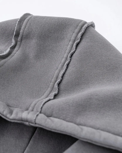 Acid Wash Double Zip Up Hoodies | LCDEGO Streetwear