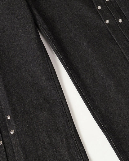 Studded Deconstructed Flared Baggy Jeans | LCDEGO Streetwear