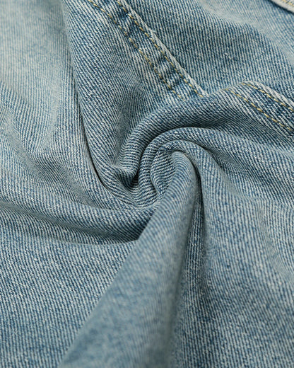 Acid Wash Striped Side Baggy Jeans | LCDEGO Streetwear