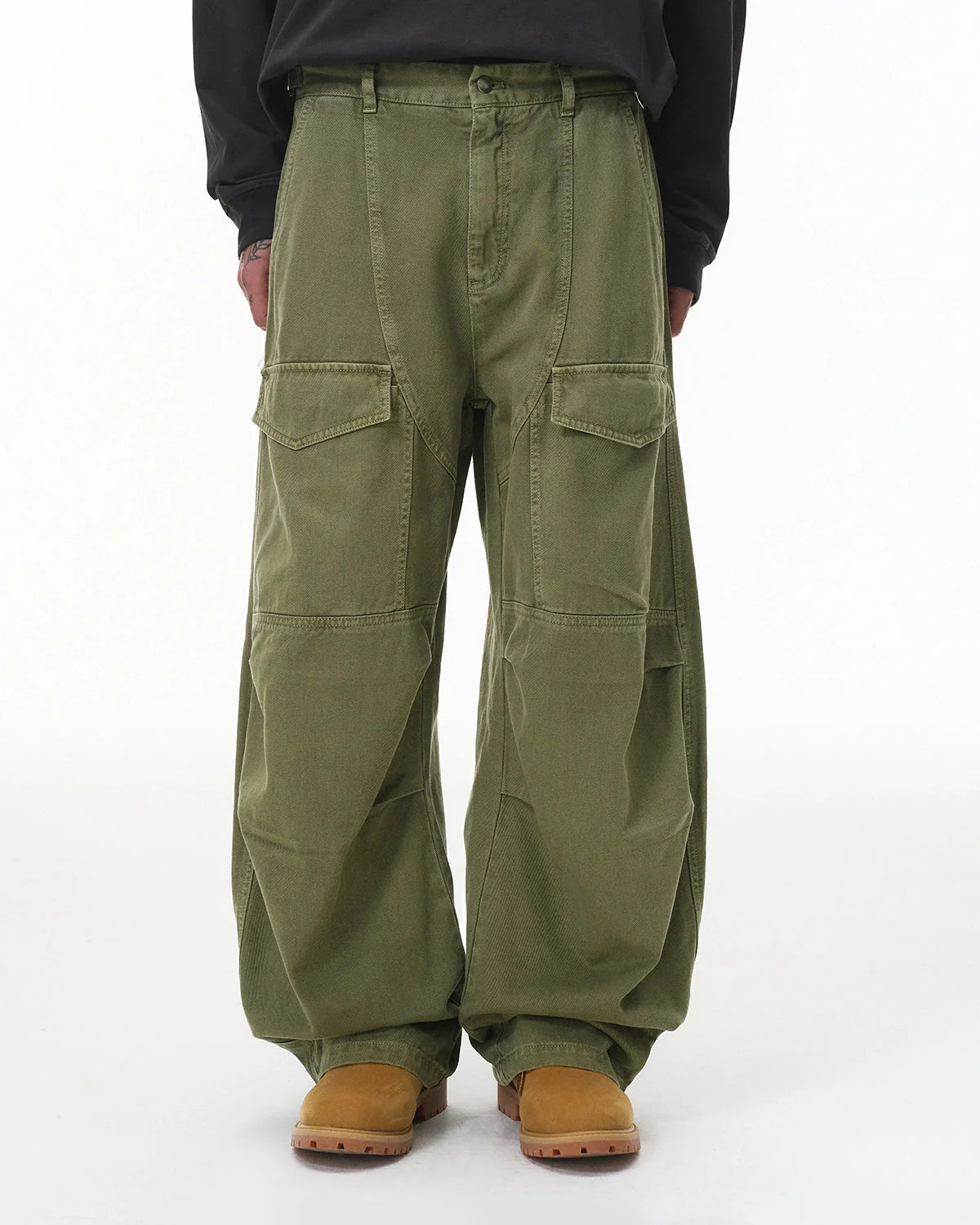 Multi Pockets Garment Washed Cargo Pants | LCDEGO Streetwear