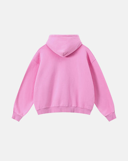 Vintage Washed Fleece Boxy Zip Hoodie | LCDEGO Streetwear