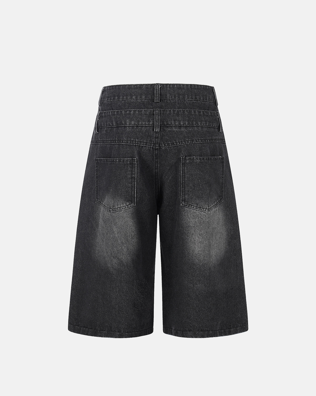 Rhinestone Cross Double Waist Denim Jorts | LCDEGO Streetwear