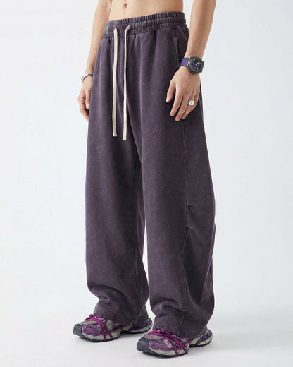 Distressed Acid Washed Barrel Sweatpant | LCDEGO Streetwear