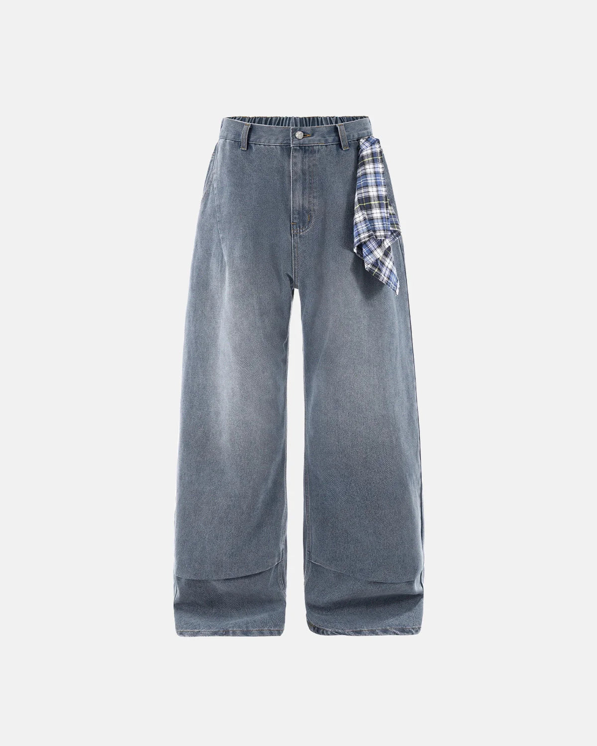 Acid Wash Detachable Bandana Baggy Jeans | LCDEGO Streetwear