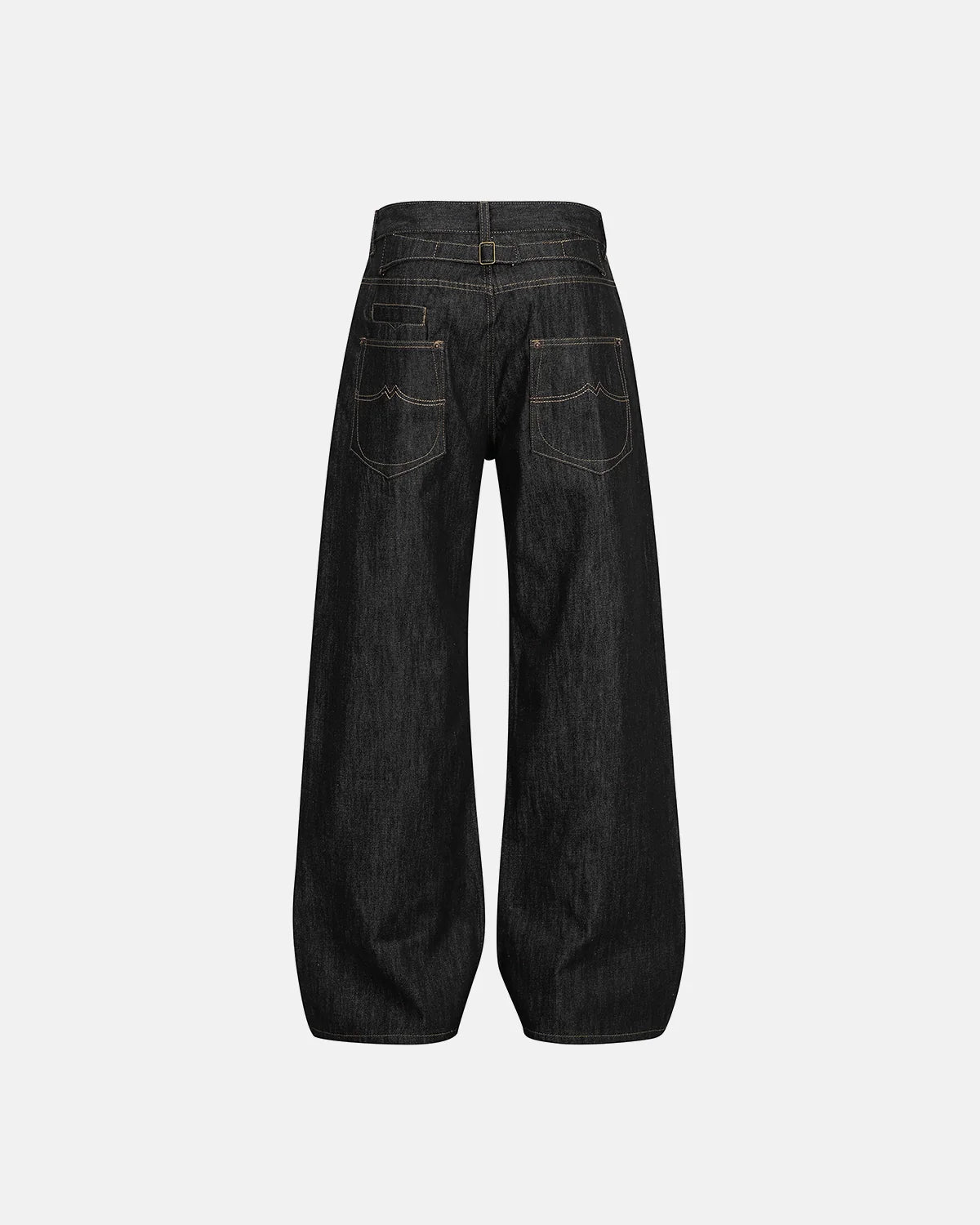 Cinch Back Raw Wide Leg Baggy Jeans | LCDEGO Streetwear