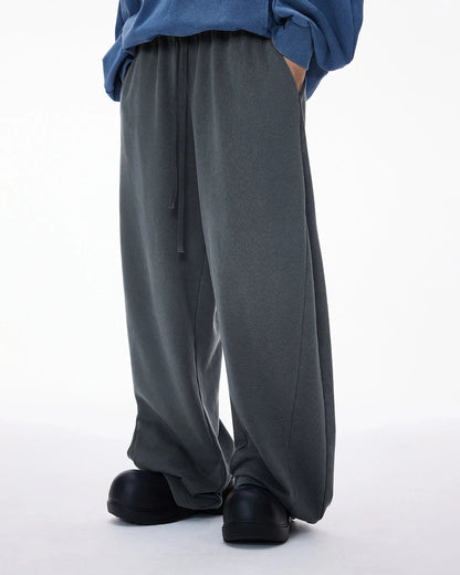 Garment Wash French Terry Straight-leg Sweatpant | LCDEGO Streetwear