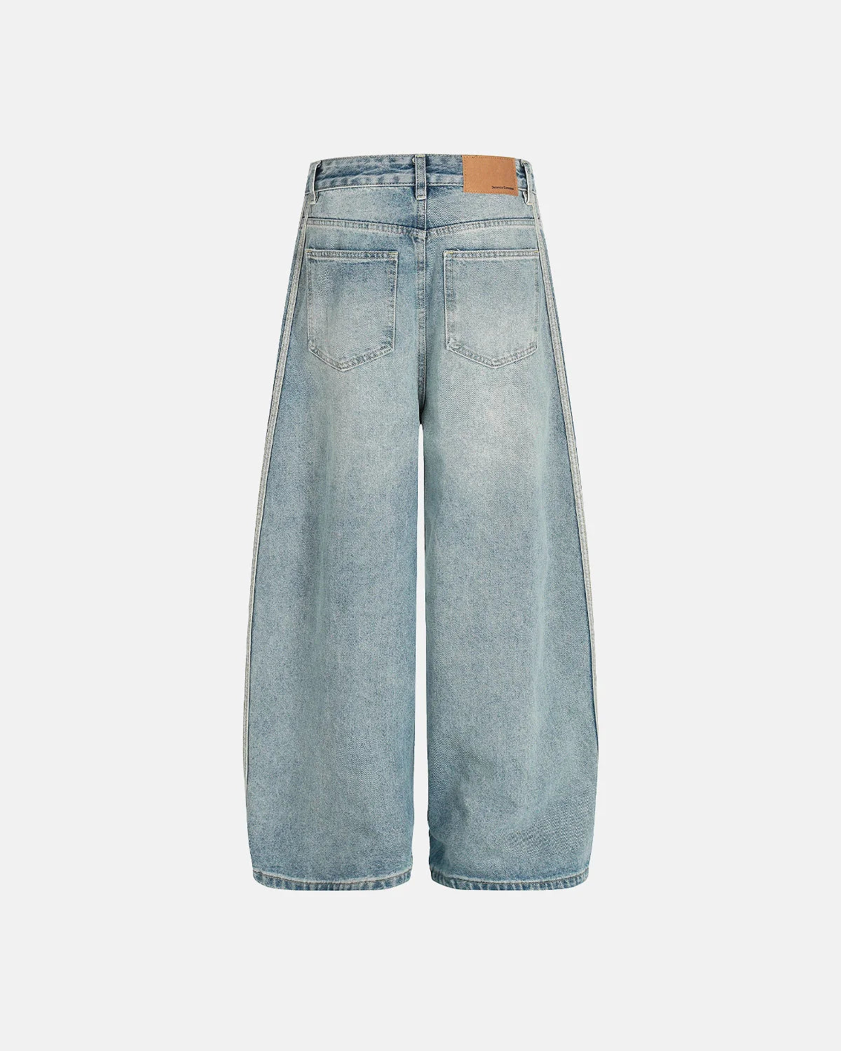 Acid Wash Striped Side Baggy Jeans | LCDEGO Streetwear