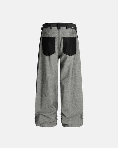 Distressed Reverse Design Baggy Jeans | LCDEGO Streetwear