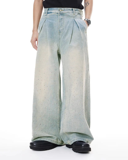 Acid Washed Super Baggy Jeans | LCDEGO Streetwear