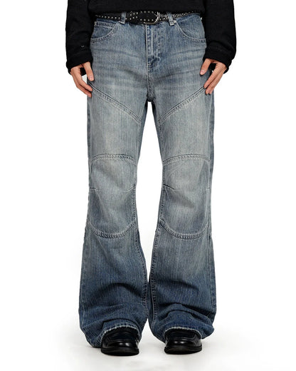 bootcut bamboo weave jeans front view