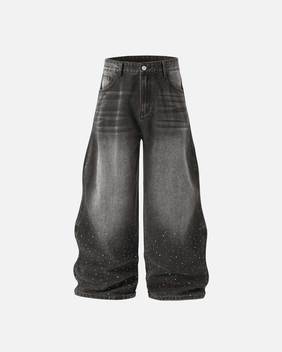 LCDEGO Wave Washed Baggy Jeans