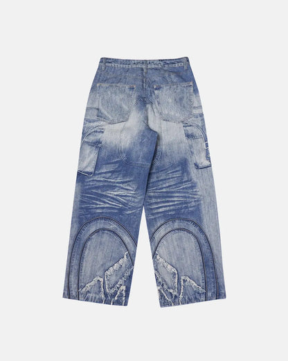 Digital Printing Denim Pants | LCDEGO Streetwear