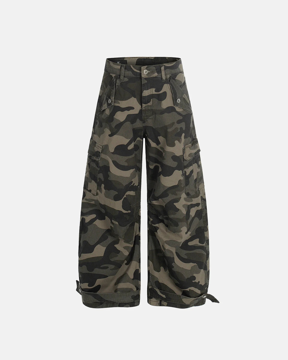 Multi-pockets Camo Barrel Cargo Pants | LCDEGO Streetwear