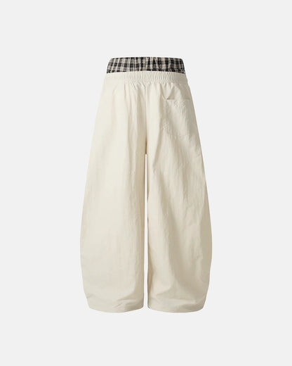 Plaid Double Waist Baggy Track Pants | LCDEGO Streetwear
