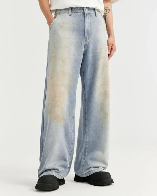 Mud Washed Baggy Jeans | LCDEGO Streetwear