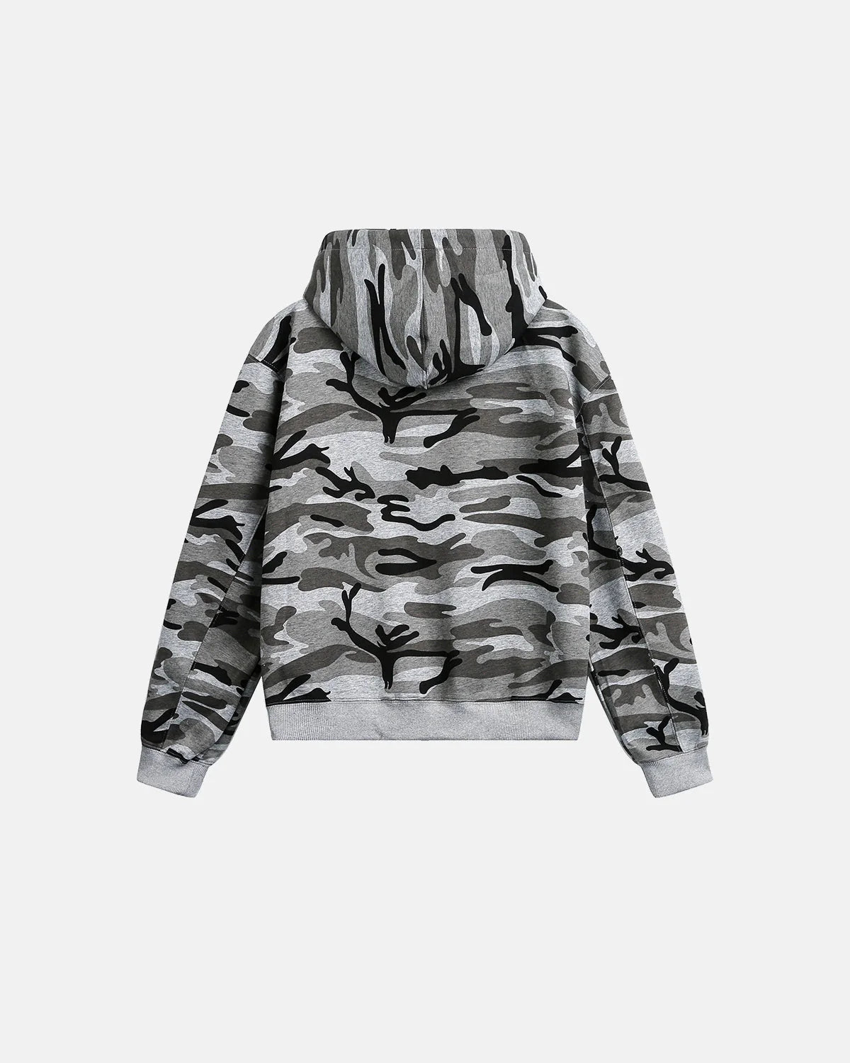 Cropped Camouflage Zip Up Hoodie | LCDEGO Streetwear