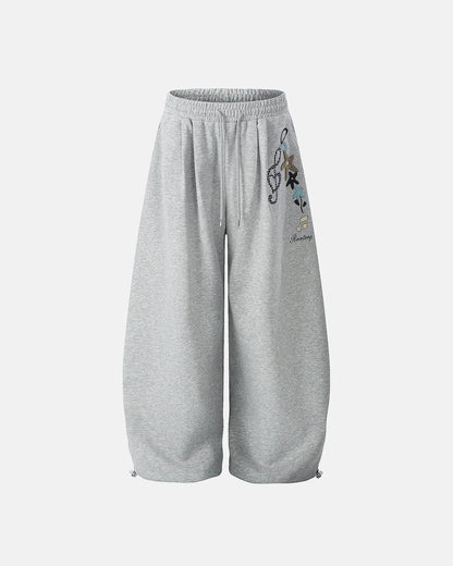 Applique Baggy Sweatpants | LCDEGO Streetwear