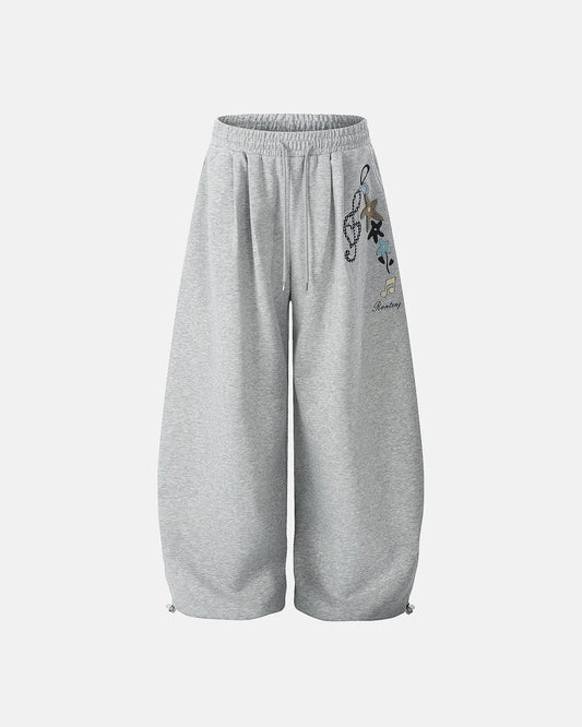 Applique Baggy Sweatpants | LCDEGO Streetwear