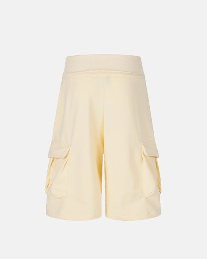 elastic waist sweat shorts detail