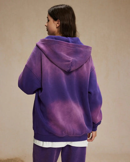 LCDEGO Monkey Wash Zip Up Hooded Jacket