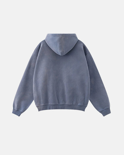 Graffiti Print Acid Washed Fleece Hoodies | LCDEGO Streetwear