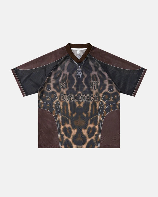 Vintage Colorblock Leopard Mesh Jersey | LCDEGO Streetwear