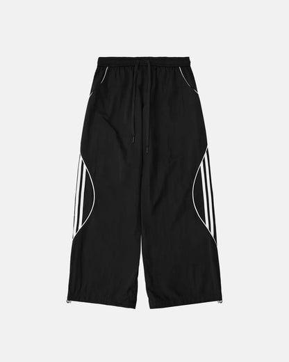 Side Striped Wide Leg Track Pant | LCDEGO Streetwear