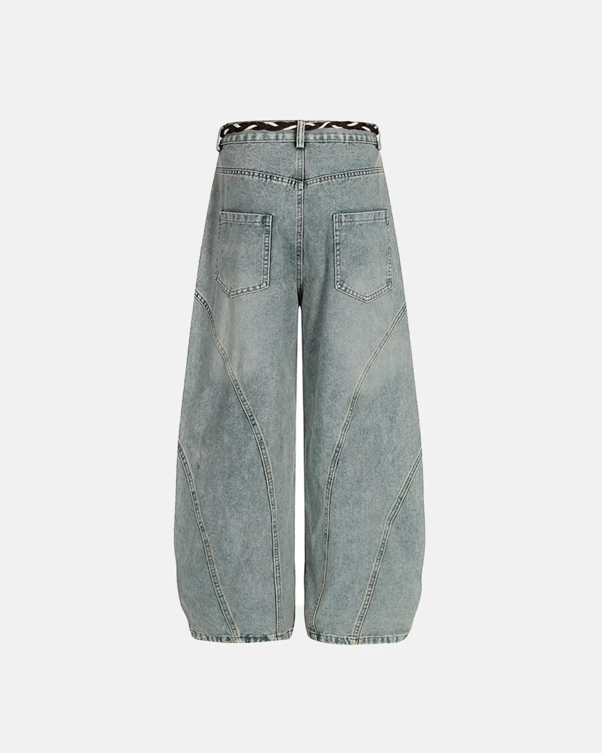 Acid Wash Stitching Baggy Jeans | LCDEGO Streetwear