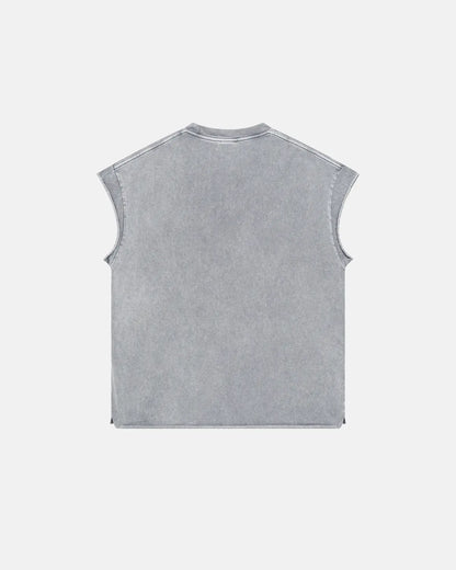 Distressed Wash Tank Top | LCDEGO Streetwear