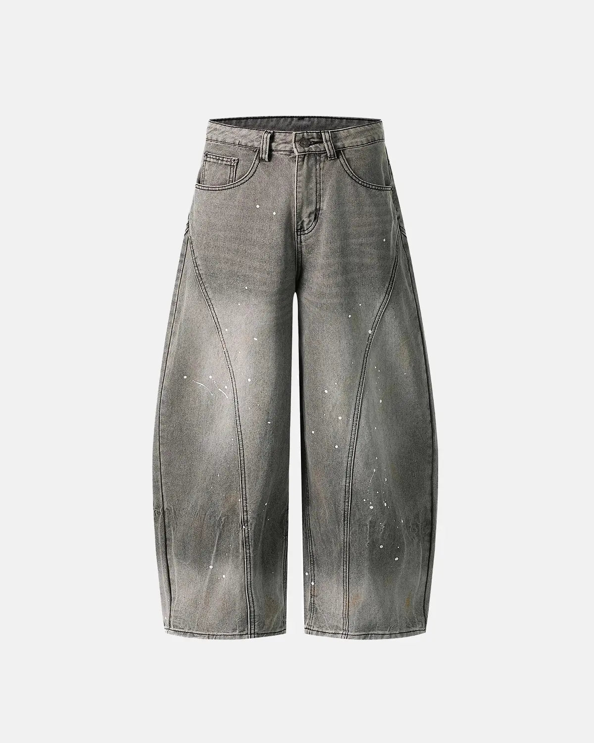 Ink splash Barrel Jeans | LCDEGO Streetwear