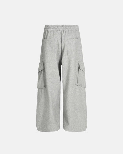 Grey Cargo Baggy Sweatpants | LCDEGO Streetwear