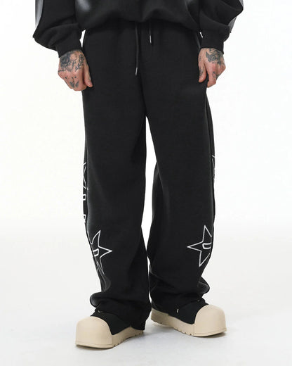 Stitching Spray-Painted Graffiti Sweatpant | LCDEGO Streetwear